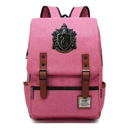 School Of Witchcraft And Wizardry Printed Youth Backpack Men And Women, Casual Belt Buckle, Classic Backpack