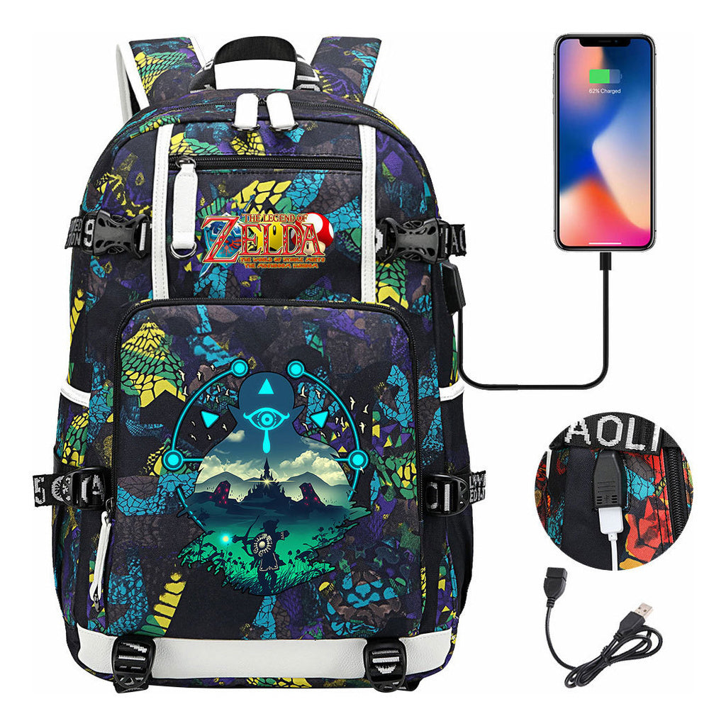 Printed Youth Student School Bag Large Capacity Leisure Travel Backpack