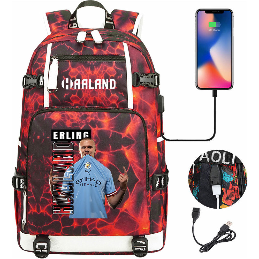 Basketball Star Harland Printed Youth Student Backpack With Large Capacity Leisure Travel Backpack