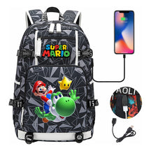 Super Mario Printed Teenage Student Backpack With Large Capacity For Men And Women's Leisure Travel Backpack