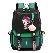 Cartoon Fashion Usb Youth Student Backpack Boy's And Girl's Leisure Ribbon Flip Backpack