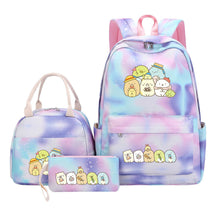Game Corner Biology Youth Student Girls School Bag Lunch Bag Three Piece Set Backpack Set