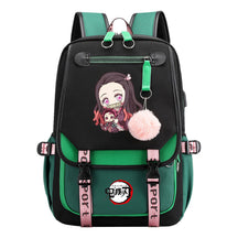 Comic Cartoon Fashion Usb Youth Student Backpack With Casual Woven Strap Flip Back Backpack