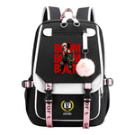 My Heroes Academy Usb Student Backpack, Casual Woven Strap Flip Back Backpack