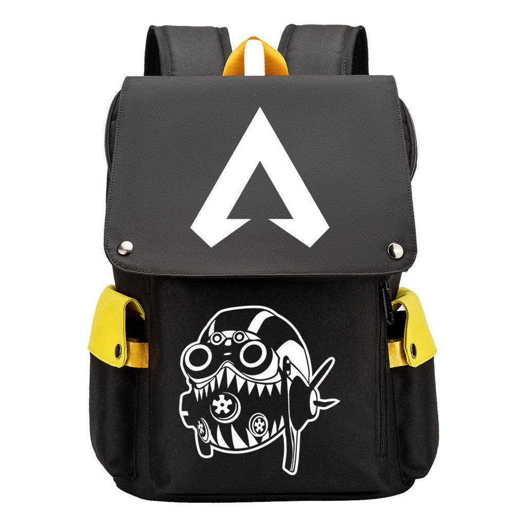 Apex Hero Print Usb Charging Cap Head Style Student School Bag Casual Backpack