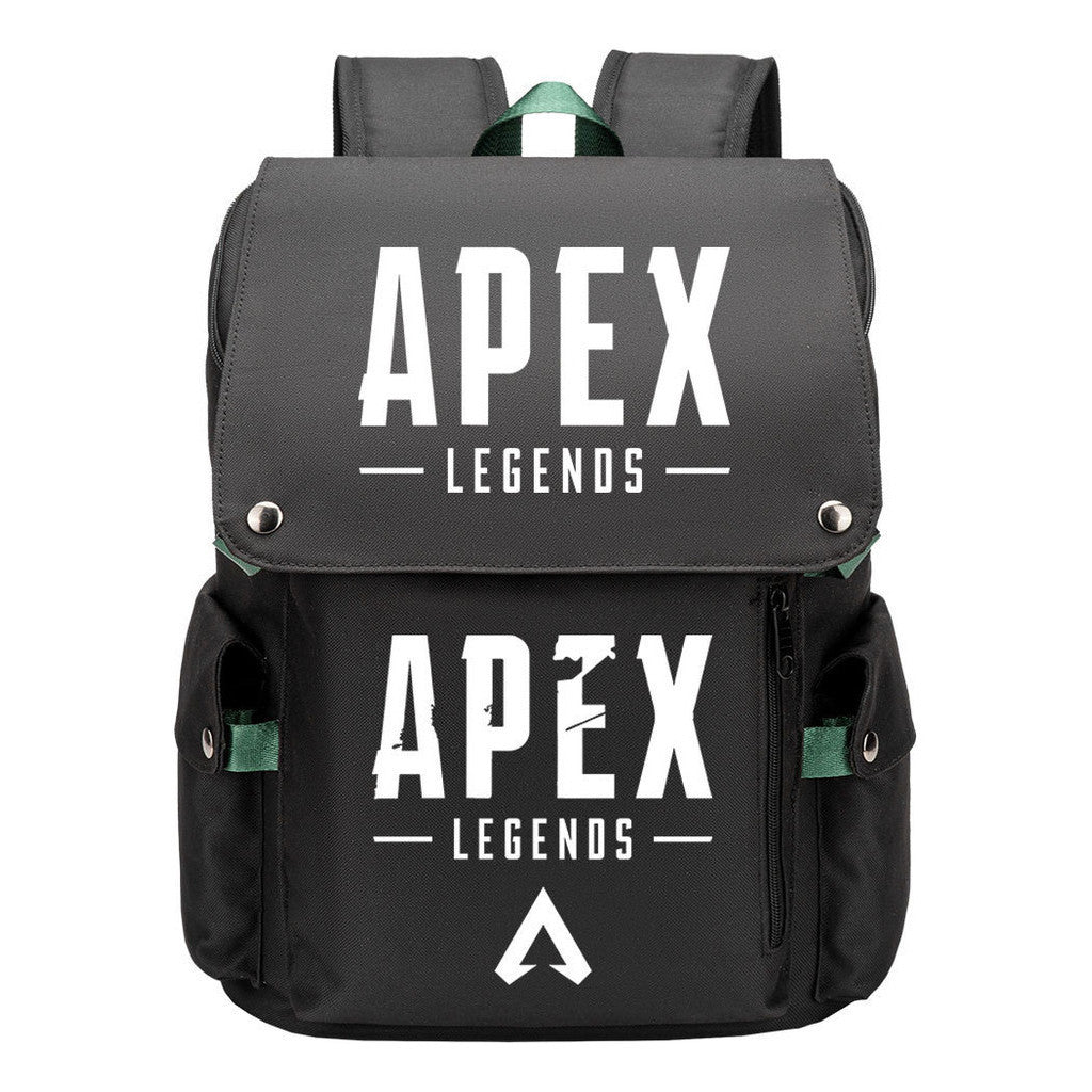 Apex Hero Print Usb Charging Cap Head Style Student School Bag Casual Backpack