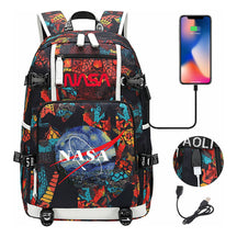 Nasa Fashion Printed Student Backpack With Large Capacity Leisure Travel Backpack