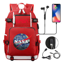 Nasa Fashion Printed Student Backpack With Large Capacity Leisure Travel Backpack