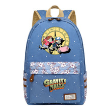 Cartoon, Anime, Bizarre Town, Teenage Student Backpacks, Floral Men's And Women's Backpacks