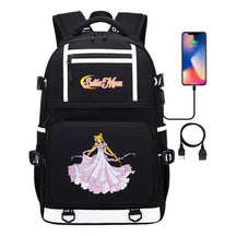 Anime Beauty Girl Warrior Usb Youth Student School Bag Men's And Women's Backpack Leisure Travel Backpack