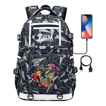 Legend Of Zelda Printed Usb Youth School Bag Backpack Leisure Travel Bag