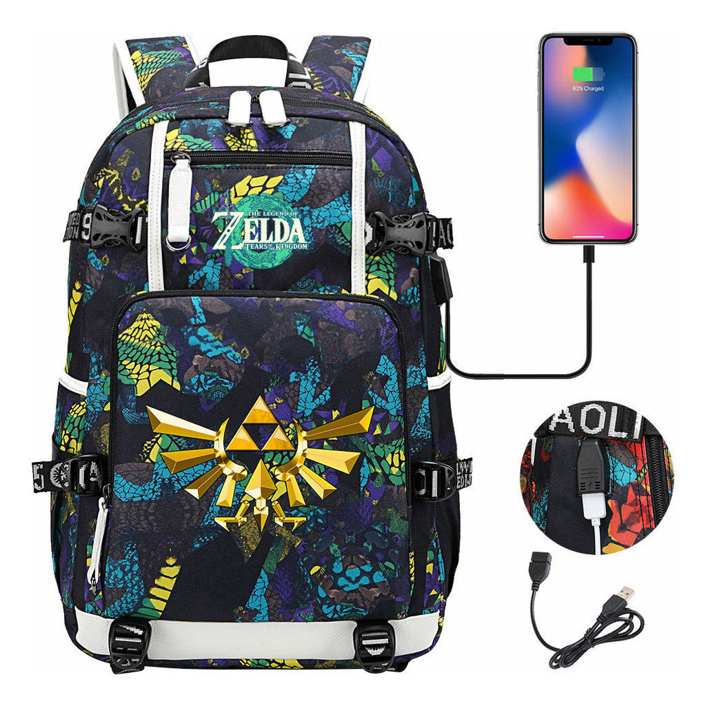 Legend Of Zelda Printed Backpack For Men And Women With Large Capacity Leisure Travel Backpack