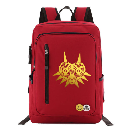 Golden Printed Youth Student Backpack For Men And Women's Leisure Travel Backpack