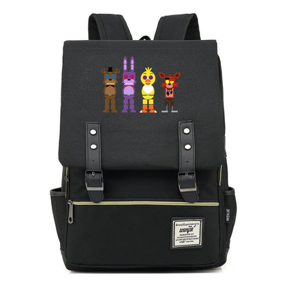Toy Bear Game Printed Youth Student School Bag Casual Classic Backpack