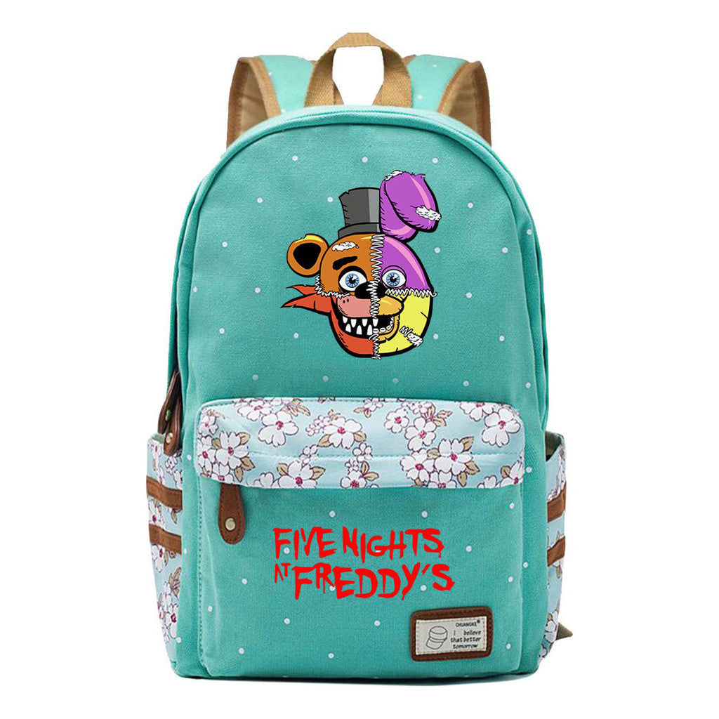 Toy Bear Game Fashion Printed Teenage Girls Student School Bag Men's And Women's Casual Canvas Backpack