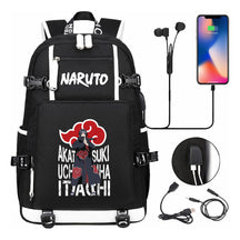 Naruto Usb Large Capacity Youth Student Backpack For Leisure Travel Backpack
