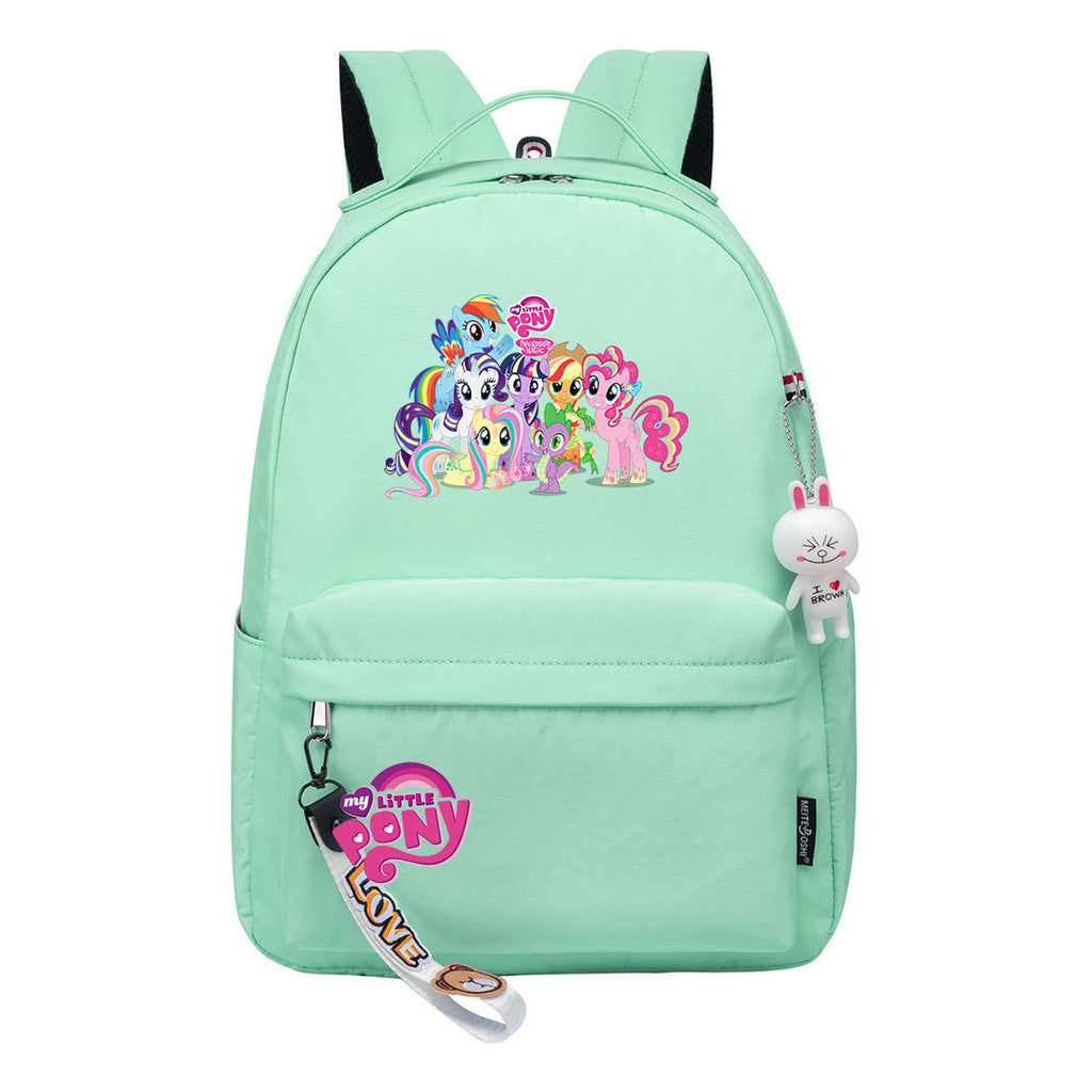 Cartoon Pony Unicorn Printed Youth Student School Bag Men's And Women's Leisure Bag Women's Backpack