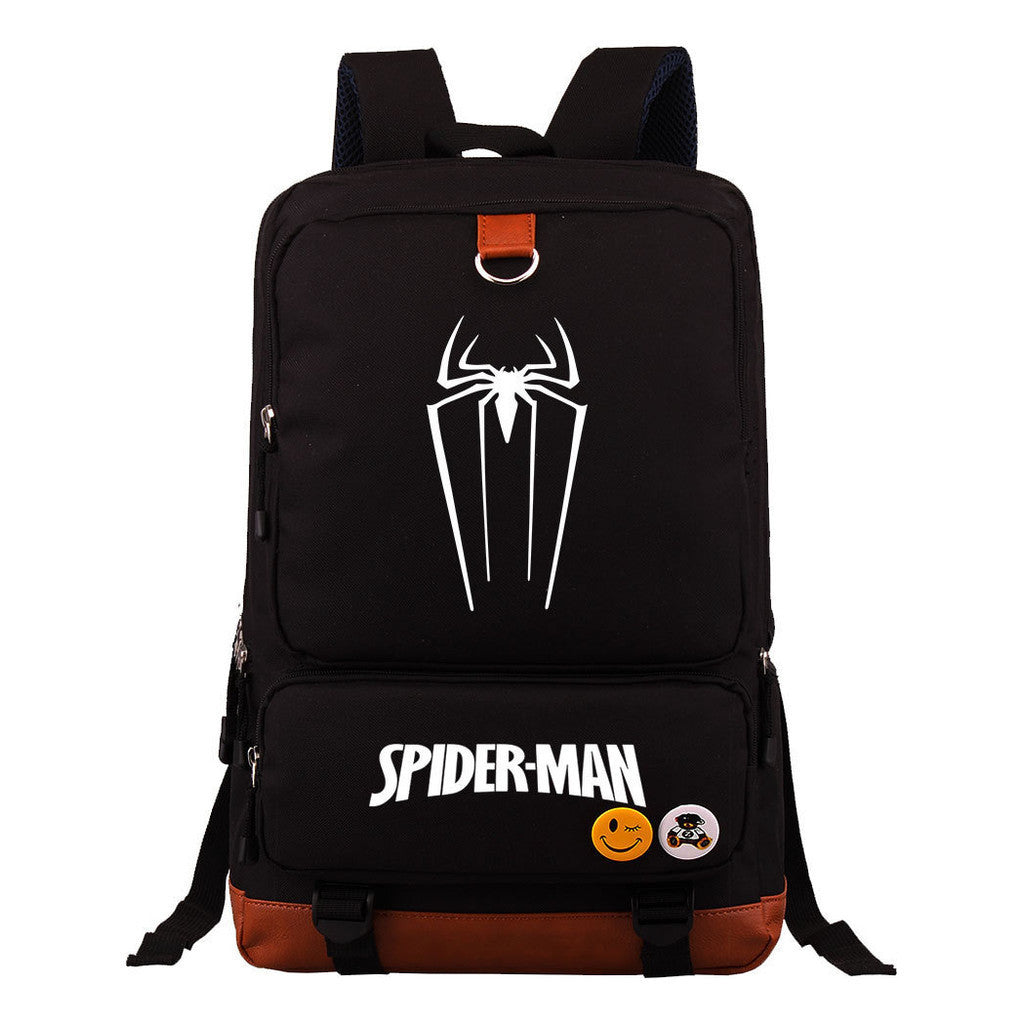 Superhero Printed Youth Student Backpack With Large Capacity Travel Bag, Men's And Women's Backpack