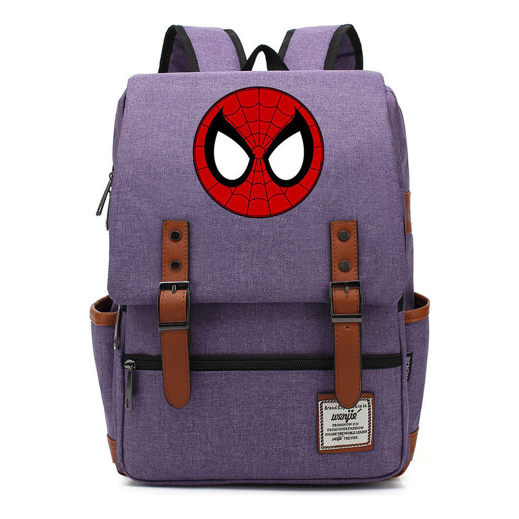 Superhero Printed Youth Student Backpack, Classic Backpack For Men And Women