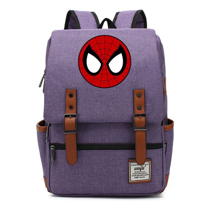Superhero Printed Youth Student Backpack, Classic Backpack For Men And Women