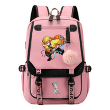 Cartoon Fashion Usb Youth Student School Bag Casual Ribbon Flip Backpack
