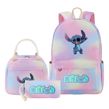 Interstellar Baby Stitch Youth Student Girls School Bag Lunch Bag Three Piece Set Backpack Set