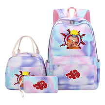 Naruto Teenage Student Girls School Bag Lunch Bag Three Piece Set Backpack Set