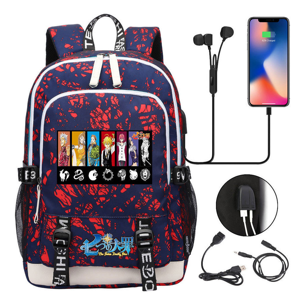 Junior Student Backpack Usb Leisure Backpack For Boys And Girls