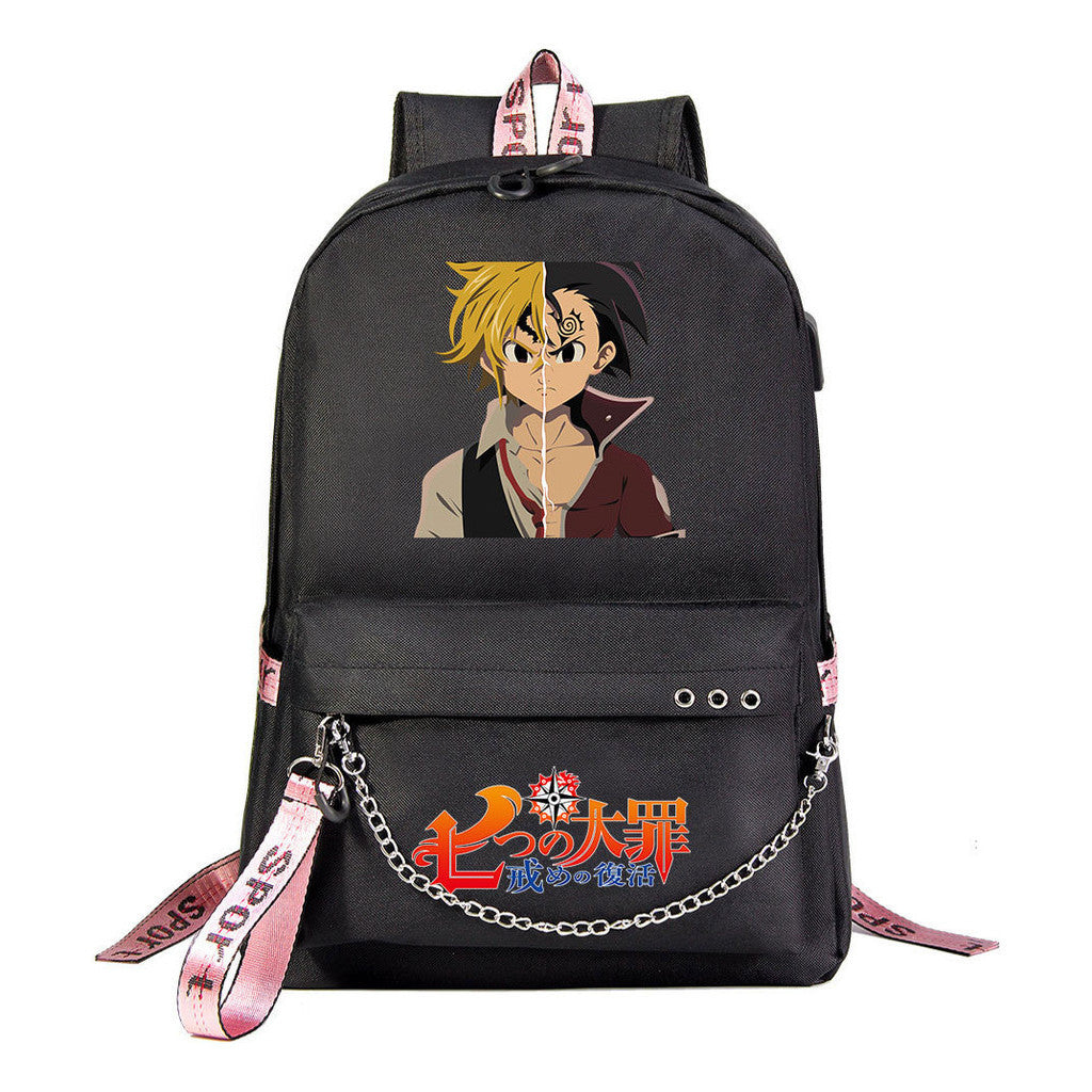 Usb Youth Student Backpack For Boys And Girls Leisure Travel Backpack