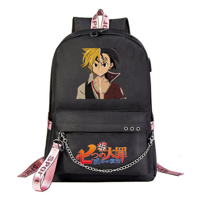 Usb Youth Student Backpack For Boys And Girls Leisure Travel Backpack