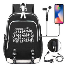 Strange Story Printed Usb Youth Student Backpack For Leisure Travel Backpack