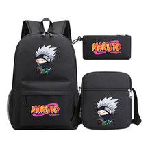 Anime Naruto Starry Sky Student School Bag Three Piece Set For Men And Women Backpack Set