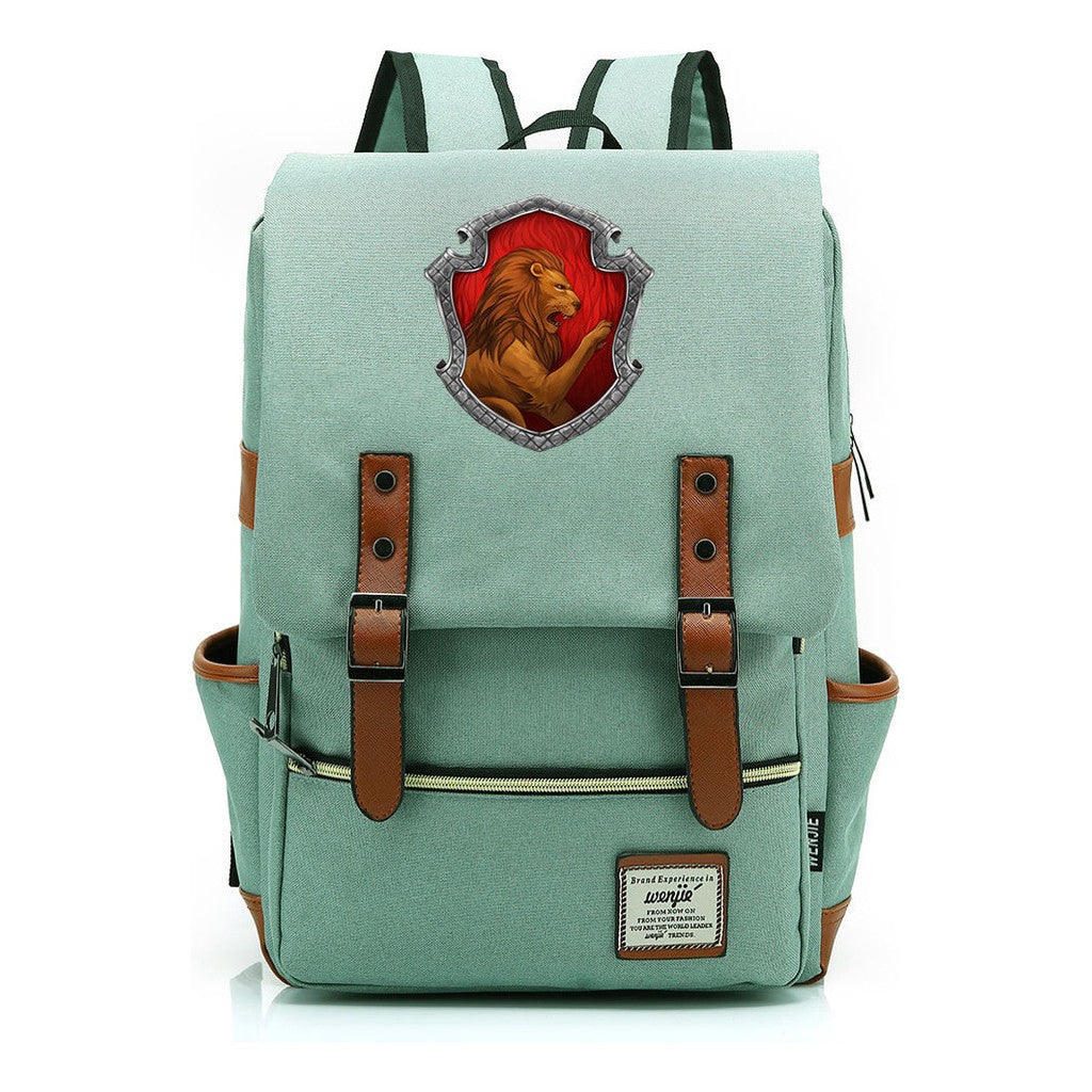 Academy Of Magic Print Teen School Bag Casual Belt Buckle Classic Backpack