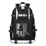 The Giant Of Manga Attack Usb Youth Student Backpack For Men And Women's Leisure Travel Backpack