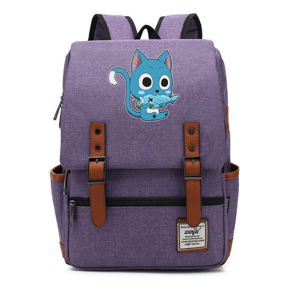 Printed Schoolbag Leisure Belt Buckle Classic Backpack Young Students