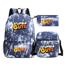 Three piece printed student backpack set for boys and girls, backpack set