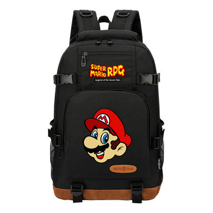 Super Mario Printed Teenage Student Backpack Leisure Travel Backpack