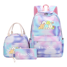 Corner Biology Student School Bag Lunch Bag Three Piece Set Backpack Set
