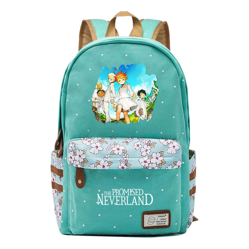 Promised Dream Island Printed Student Backpack, Floral Casual Backpack