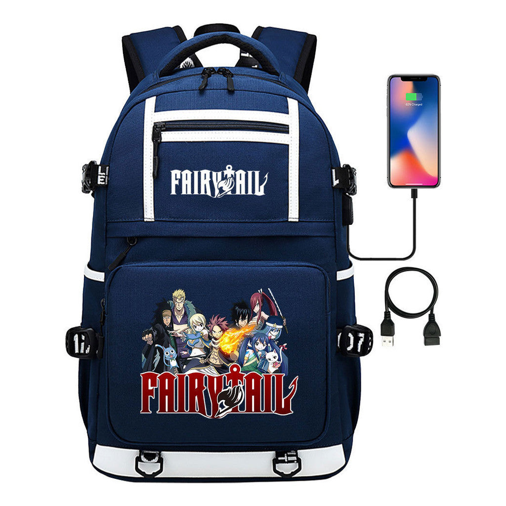 Usb Youth Student School Bag Men's And Women's Backpack Leisure Travel Bag