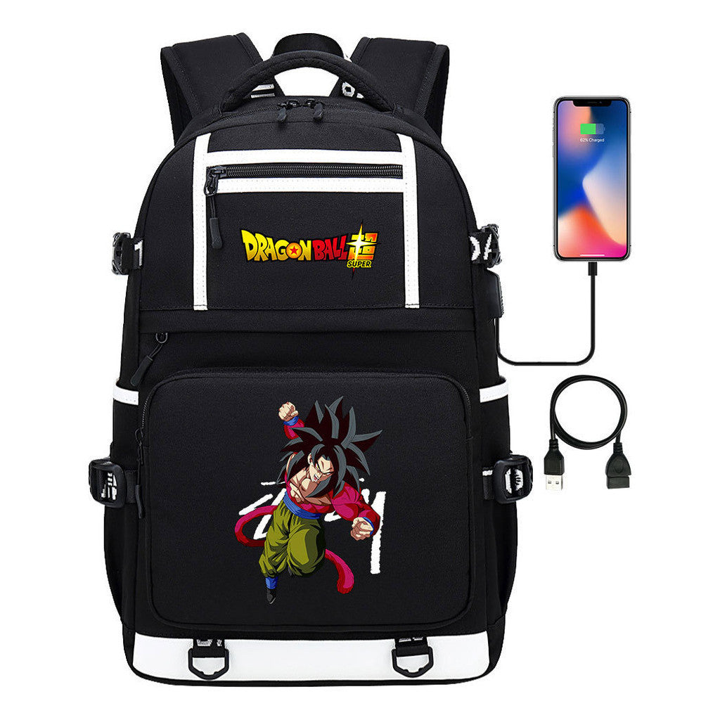 Seven Dragon Ball Usb Youth Student School Bag Men's And Women's Backpack Leisure Travel Bag