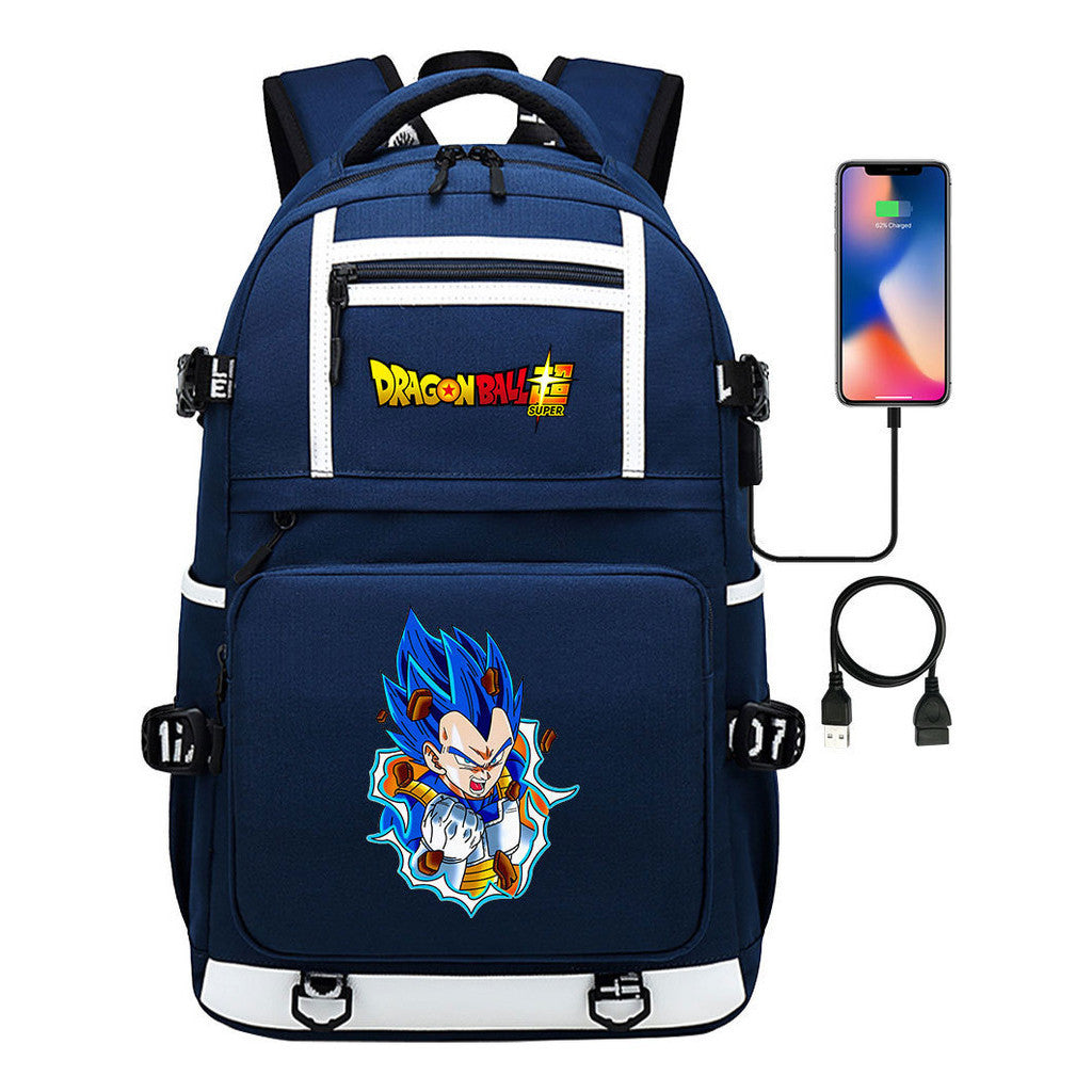 Seven Dragon Ball Usb Youth Student School Bag Men's And Women's Backpack Leisure Travel Bag