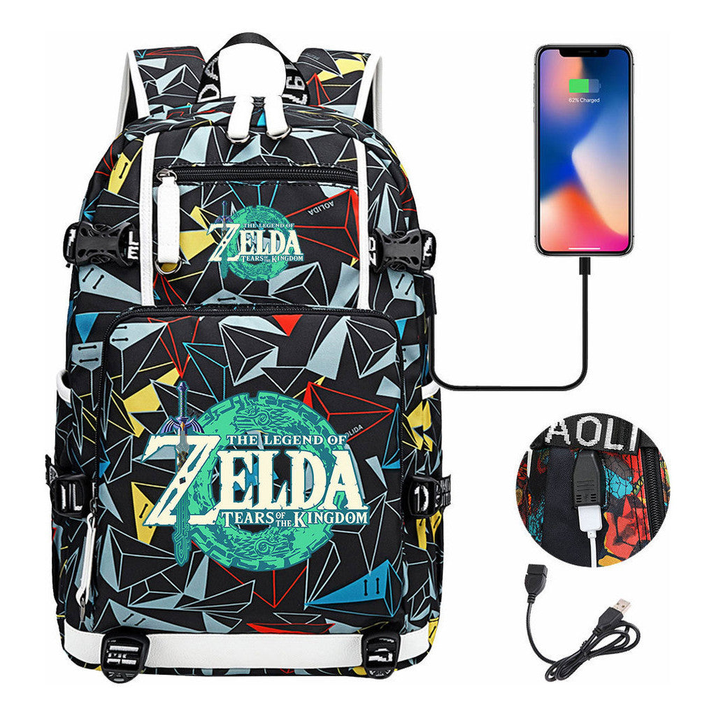 Printed Teenage Student Backpack For Men And Women's Leisure Travel Backpack