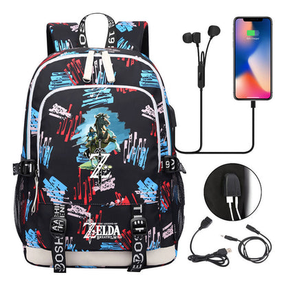 Usb Youth Student Backpack For Men And Women's Leisure Sports Backpack