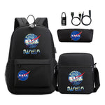Fashionable Usb Password Lock Youth Student Backpack Three Piece Set Backpack