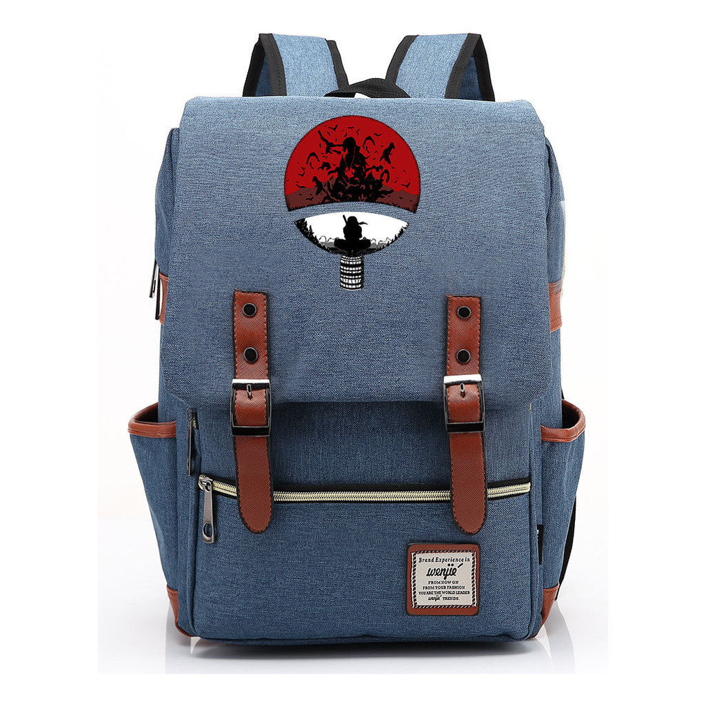 Naruto Printed Schoolbag Leisure Belt Buckle Classic Backpack Young Students