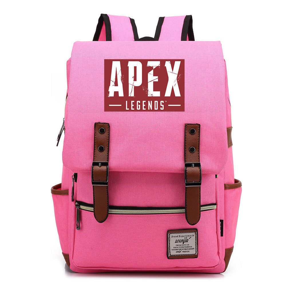 Printed Teenage Student Backpack For Men And Women With Casual Belt Buckle Classic Backpack