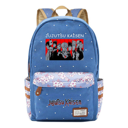 Cartoon Teenage Girl Student Backpack Casual Canvas Backpack