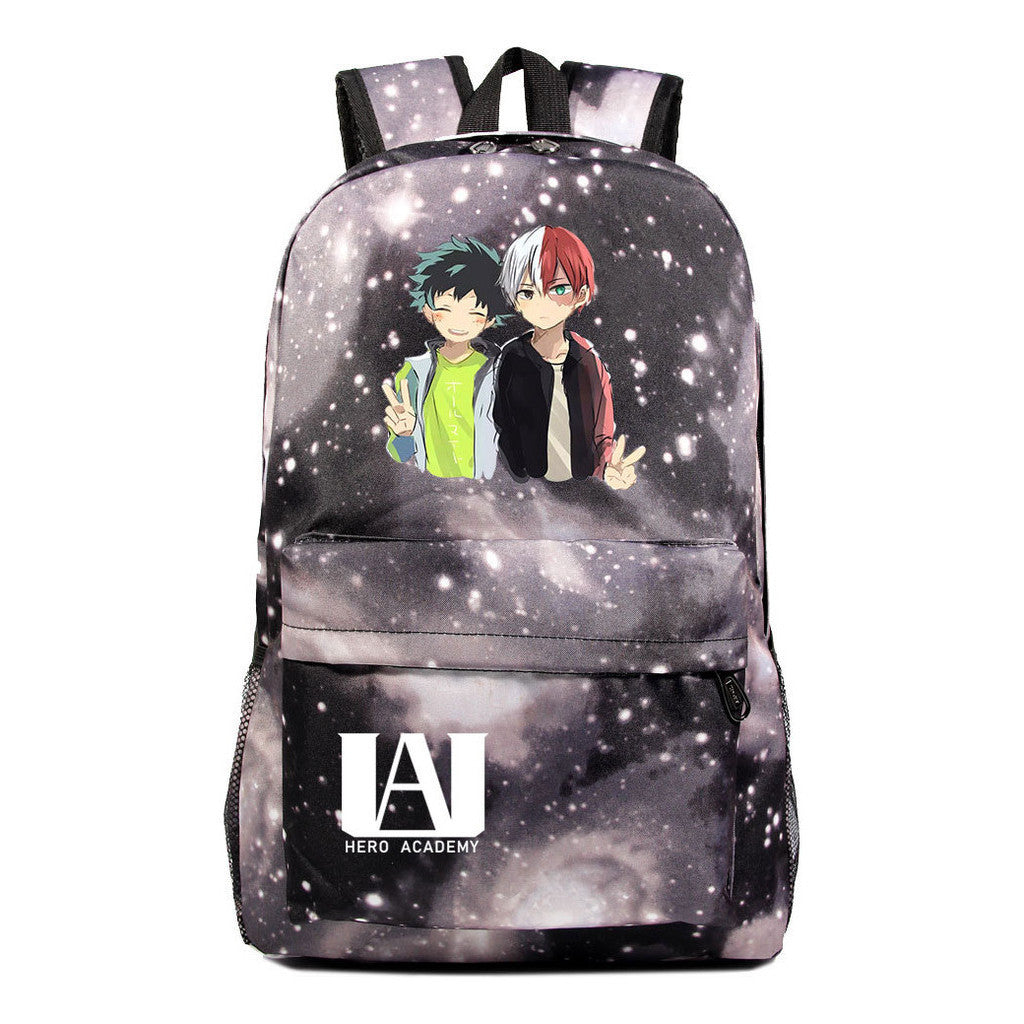 Anime My Heroes Academy Printed Youth Student Backpack Men's And Women's Leisure Backpack