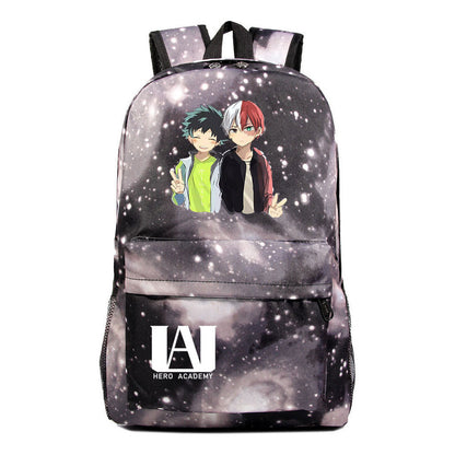 Anime My Heroes Academy Printed Youth Student Backpack Men's And Women's Leisure Backpack